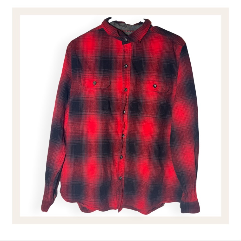 Woolrich Ultimate Flannel Long Sleeve Plaid Button-Down Shirt (Men’s XL)
